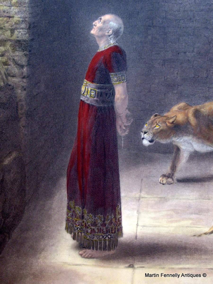 138 Daniel’s Answer to the King - Briton Rivière - Large Framed Engraving - Image 4