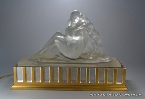 608 Sold Rare Art Deco Lamp - Sabino - Signed and Numbered