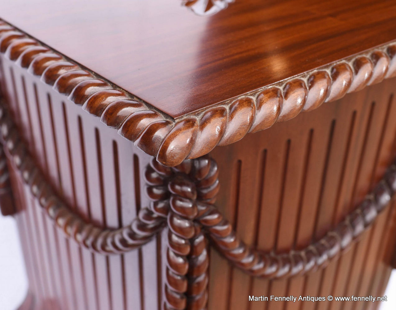 934 Pair Regency Pedestal Mahogany Stands - Classical Columns - Image 8