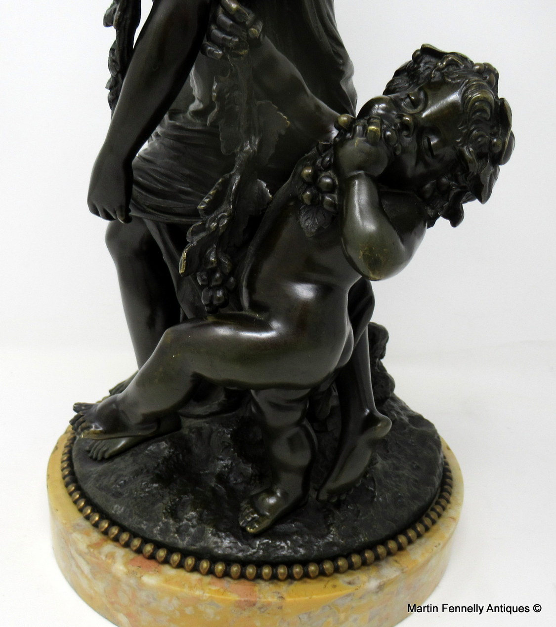 250 Sold French Figural Bronze “Triumph of the Vine” Signed Edmond Louis Auguste Leveque 19thCt - Image 5