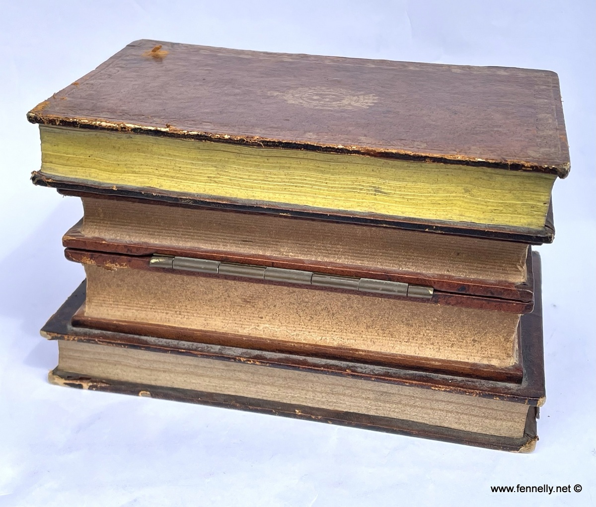 680 Sold Antique French Trompe l’Oeil Books Liquor Caddy Tantalus - Image 5