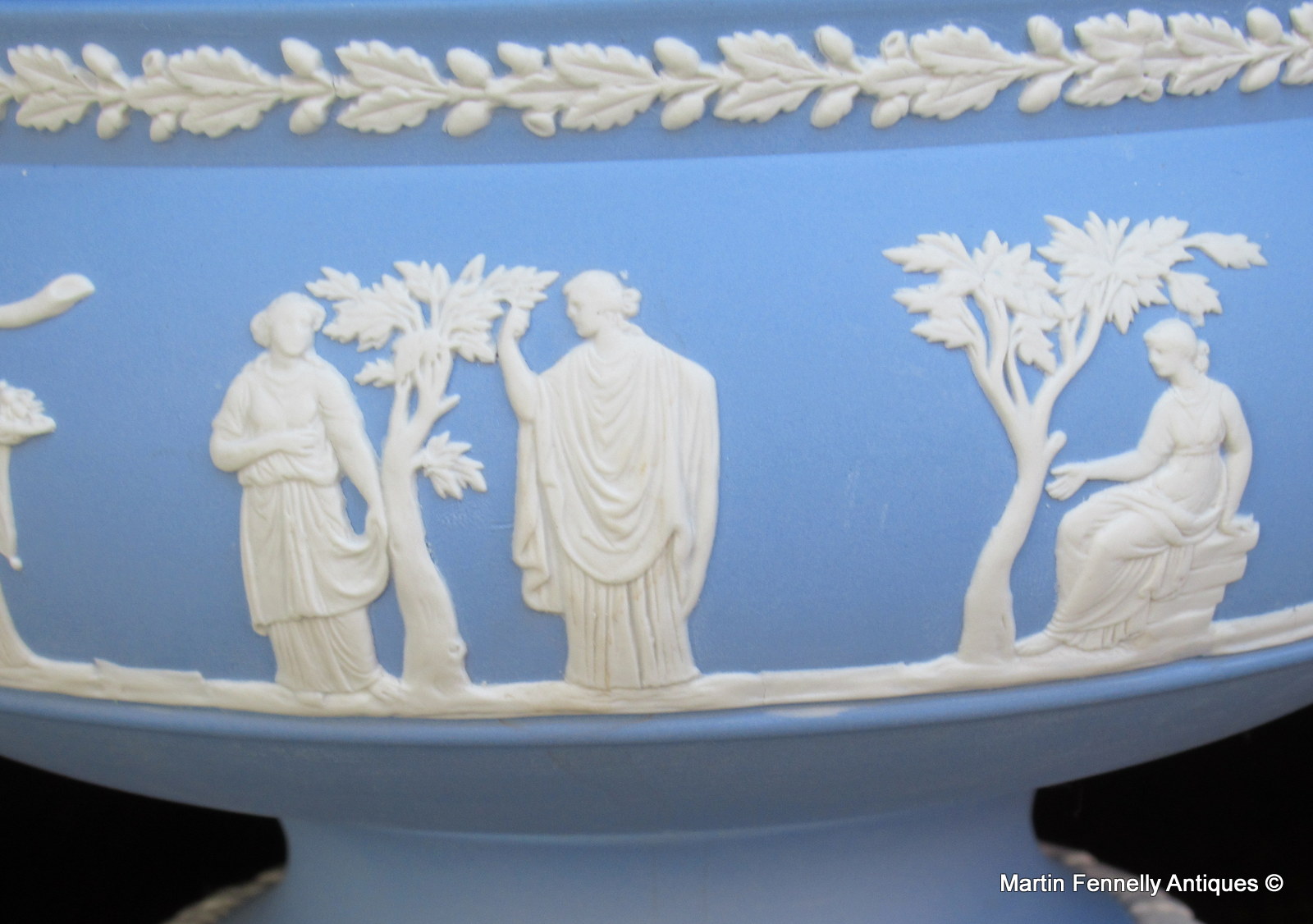 391 Pair of Wedgwood Light Blue Jasper Footed Bowls - English - Image 4