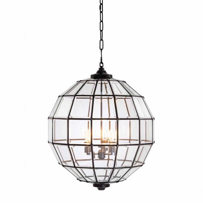 M034 Large Continental Lantern - Glass and Bronze Finish - The Lights - Image 2