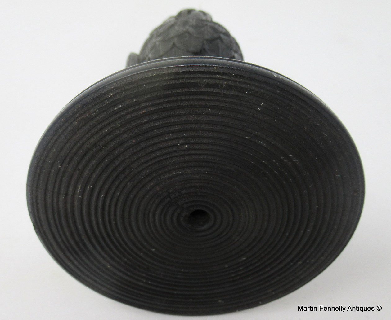 536 Sold Fine Irish Bog Oak Hand Carved Owl poss. by Cornelius Goggin 19thCt - Image 9