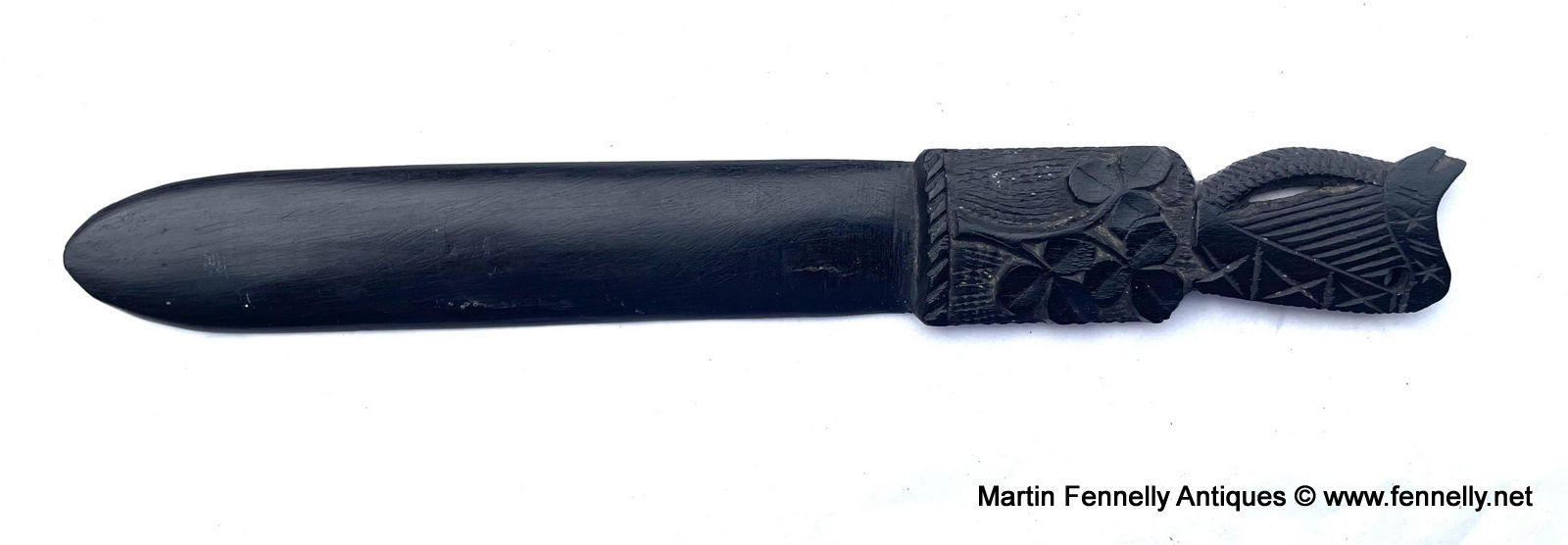 700 Sold Rare Irish Bog Oak Letter Opener - Circa 1880 - Image 3