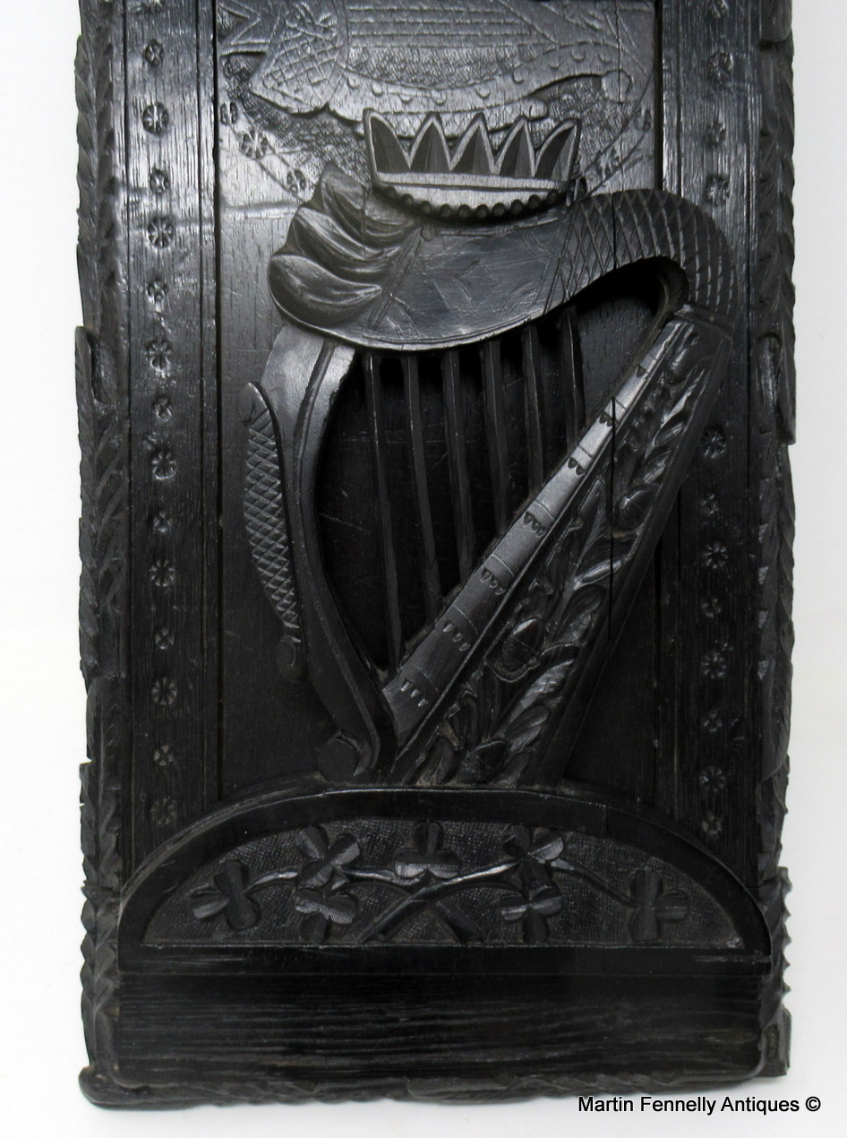 682 Sold Rare Irish Carved Bog Oak Book Slide Attrib. to Cornelius Goggin Dublin Ireland 19Ct - Image 2