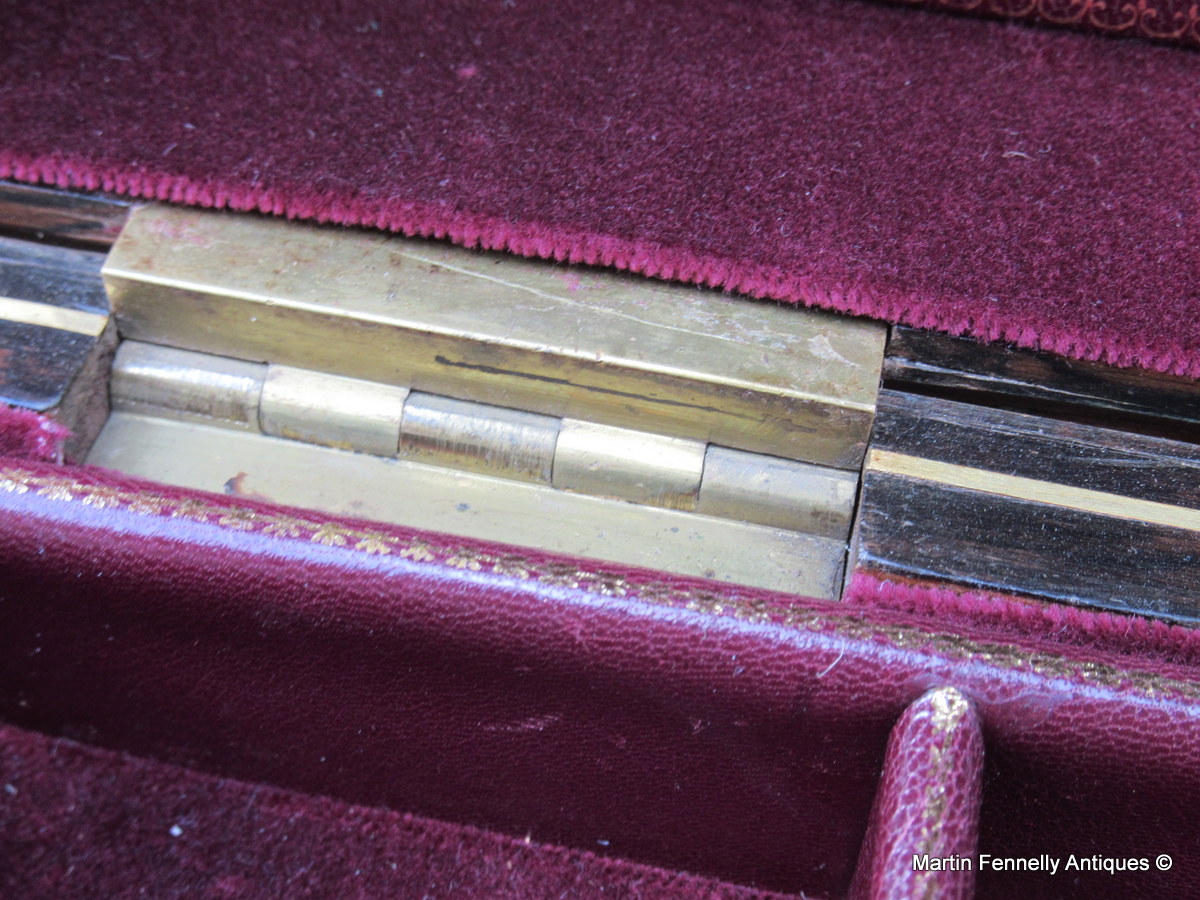 609 Sold Superb English Coromandel Brass Bound Jewellery Box - Circa 1850 - Image 5