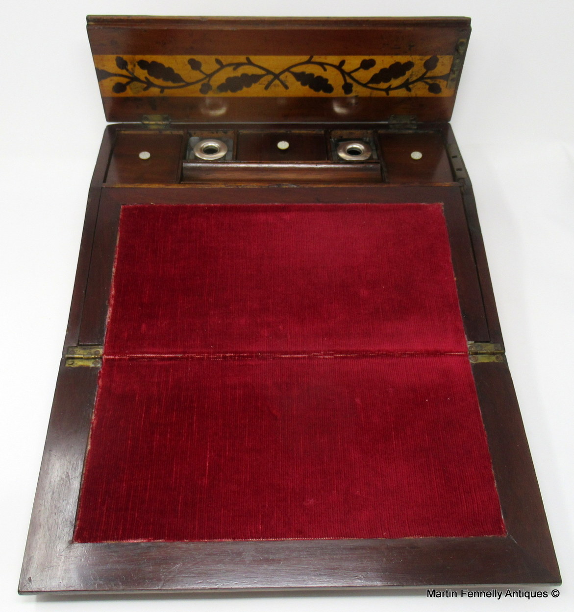 207 Irish Killarney Ware Arbutus Wood Ladies or Gents Travelling Writing Slope 19thCt - Image 3