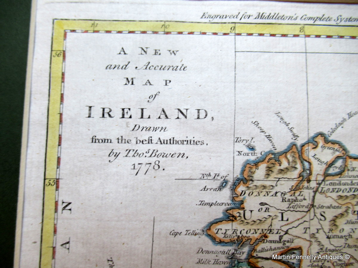 430 Sold Antique Map of Ireland - 1778 - Bowen - English - Original - Image 2
