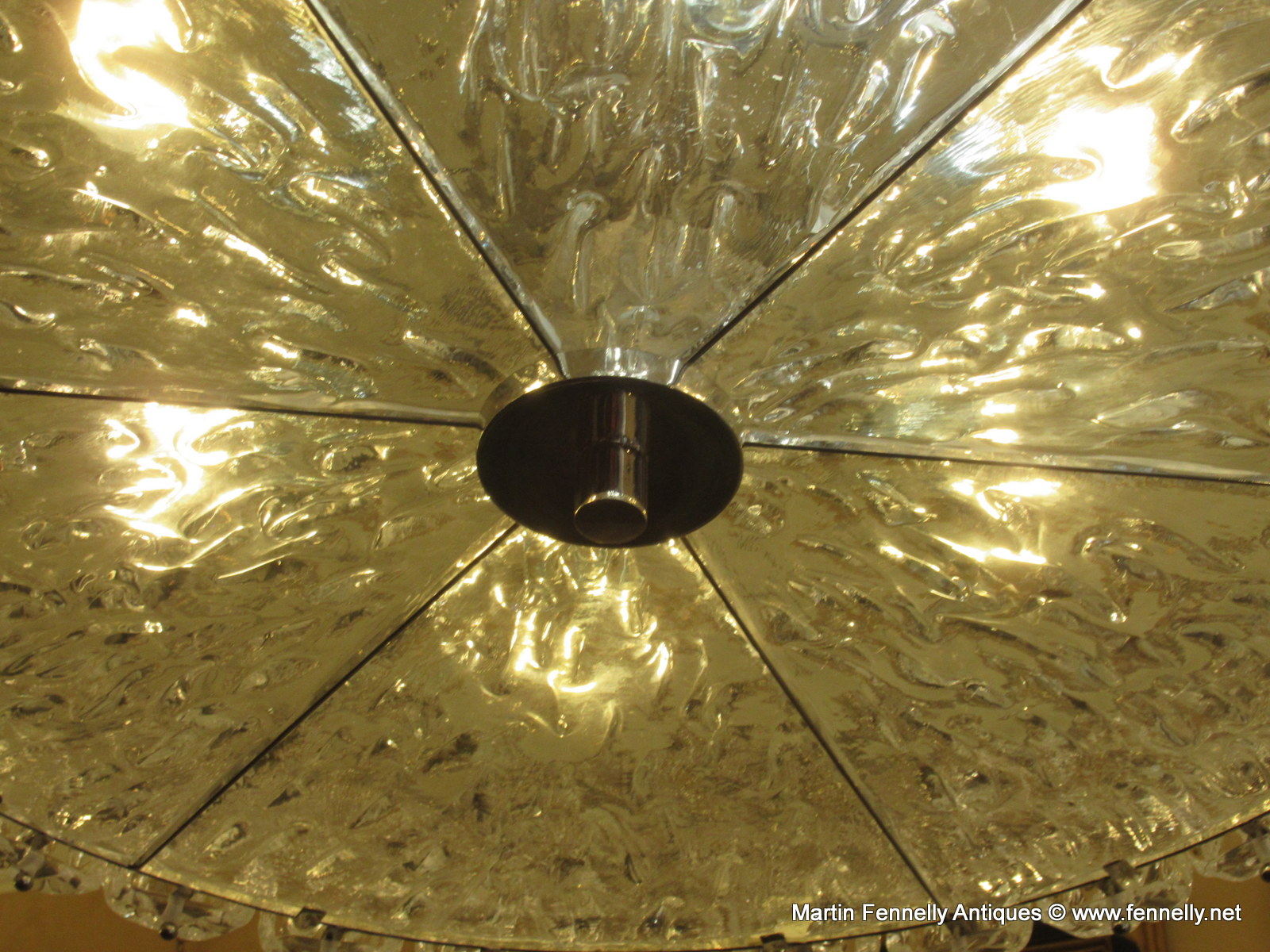 237 Sold Spectacular Pair of Murano Crystal Mid Century Chandeliers Circa 1950 - Image 4