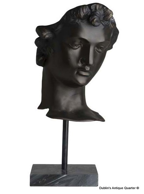 565 Bronze head Statue of David - On stand