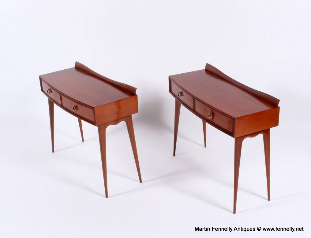 811 Sold Pair Of Elegant Mid Century Italian Bedside Tables - Cherrywood - Image 6