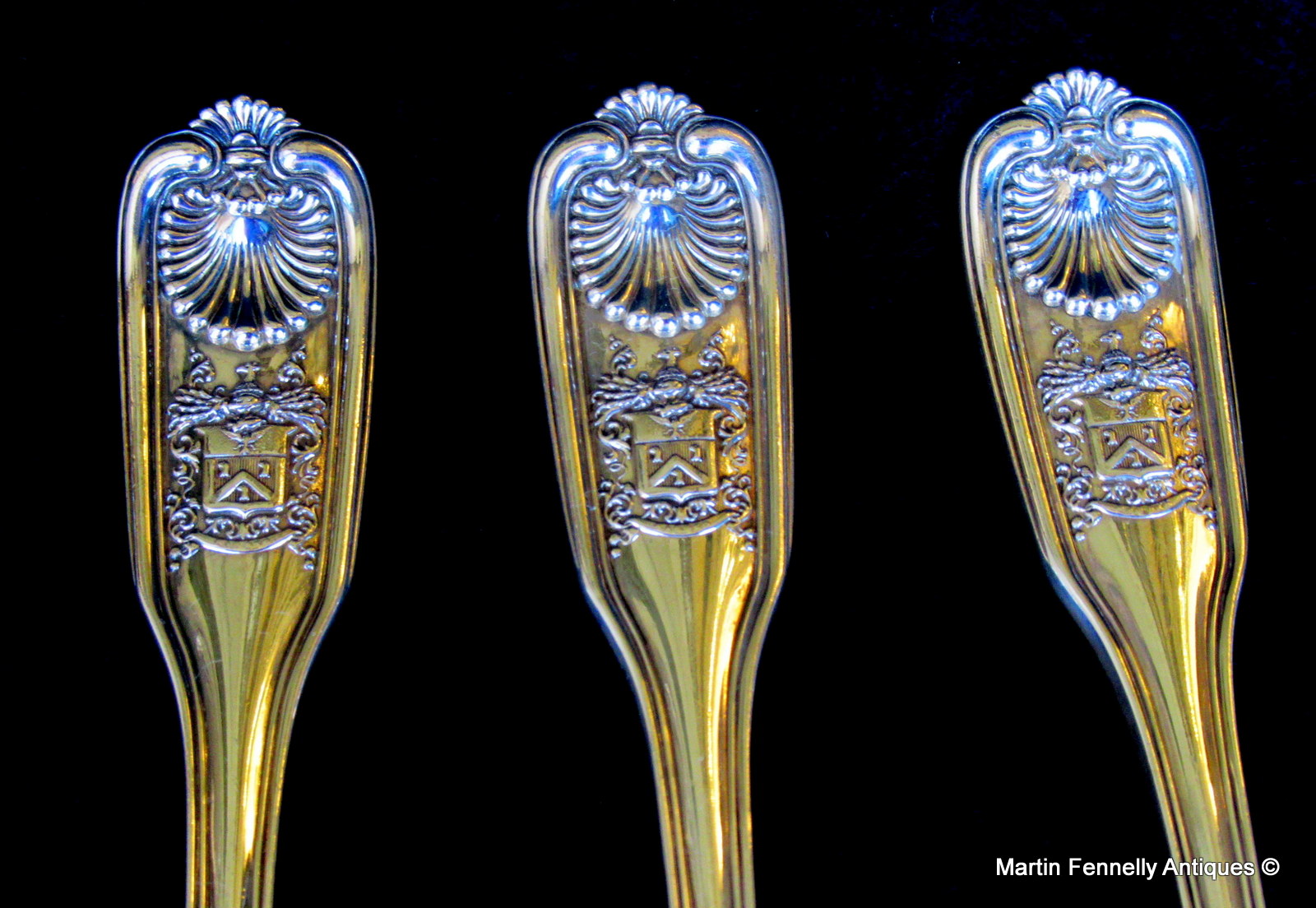 023 Set of 10 Solid Silver - Tiffany NY English King Design - Spoons - Heavy - Image 4