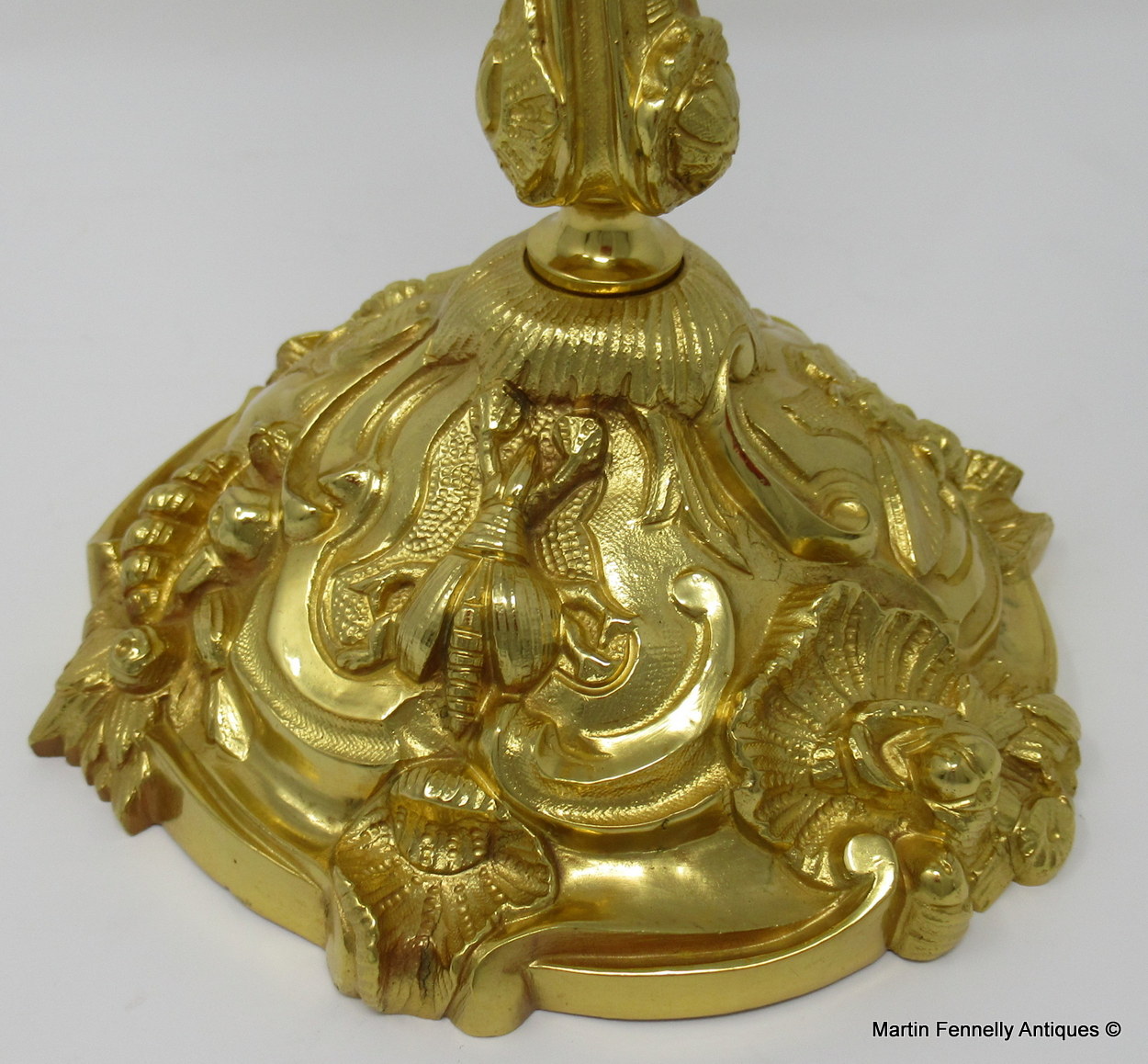 327 Sold Manner of Juste Aurèle Meissonier Stunning LARGE Pair French Ormolu Candlesticks 19th Ct - Image 4