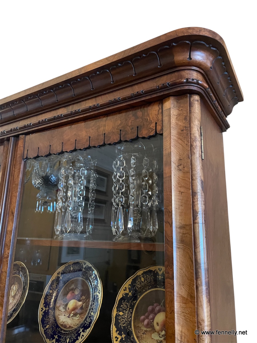 383 Irish Walnut Bookcase - 19th Century - Strahan of Dublin - Image 4
