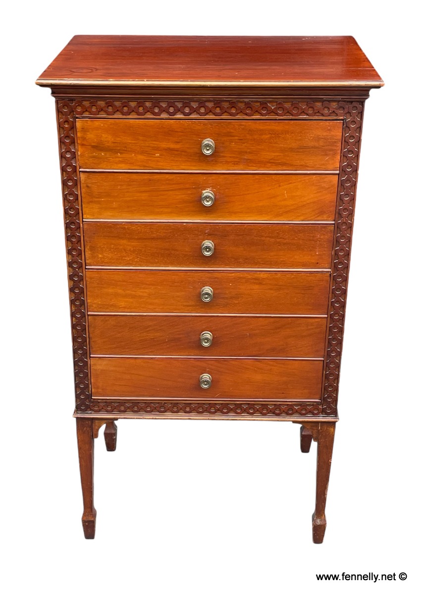 488 Rare Edwardian Mahogany Music Cabinet - Circa 1910 - Image 2