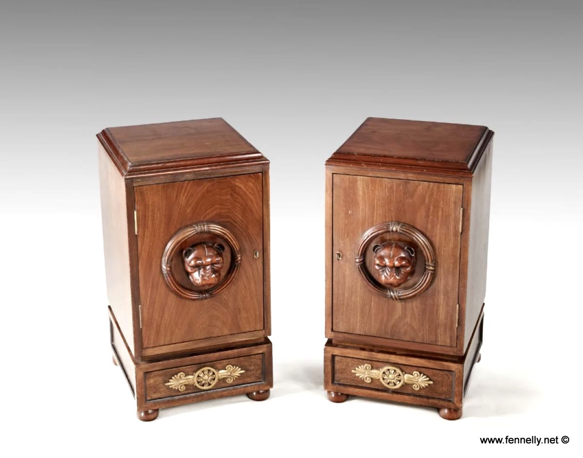 358 Pair of French Mahogany Victorian Side Cabinets Circa 1880 - Image 6