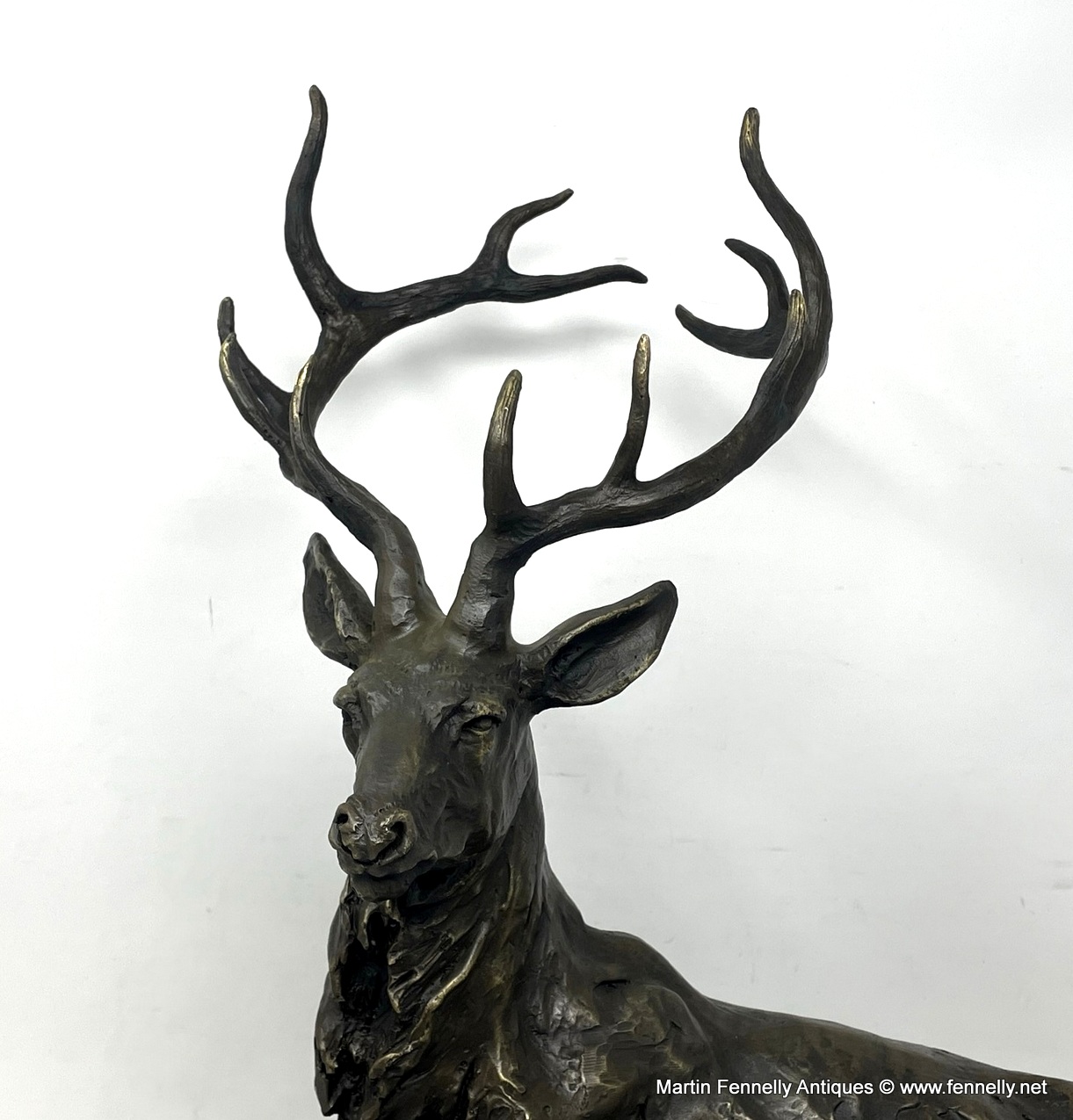 029 Sold Superb Bronze Red Deer Stag - Thomas Cartier - Marble Base - Image 3
