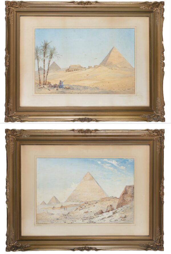 601 Large Rare Pair of John Varley 1850-1933 Watercolours - Original Frames
