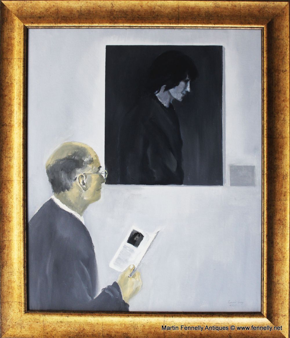 704 Sold Reginald Gray (1930-2013) - Looking at Gerhard Richter's Confrontation 3 Gudrun Ensslin - Image 2