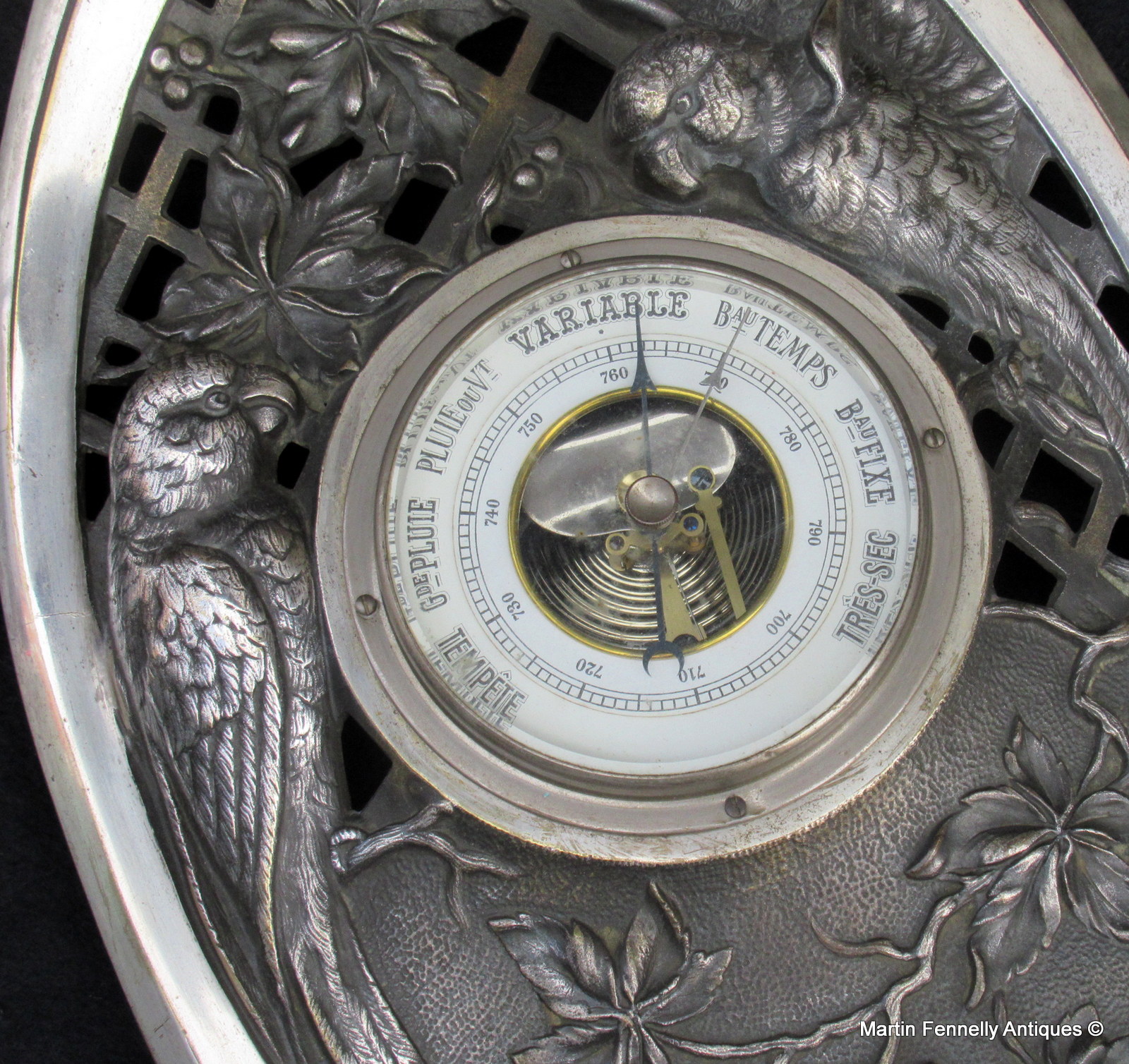 978 Rare Art Nouveau Wall Barometer - French - Circa 1905 - Image 2