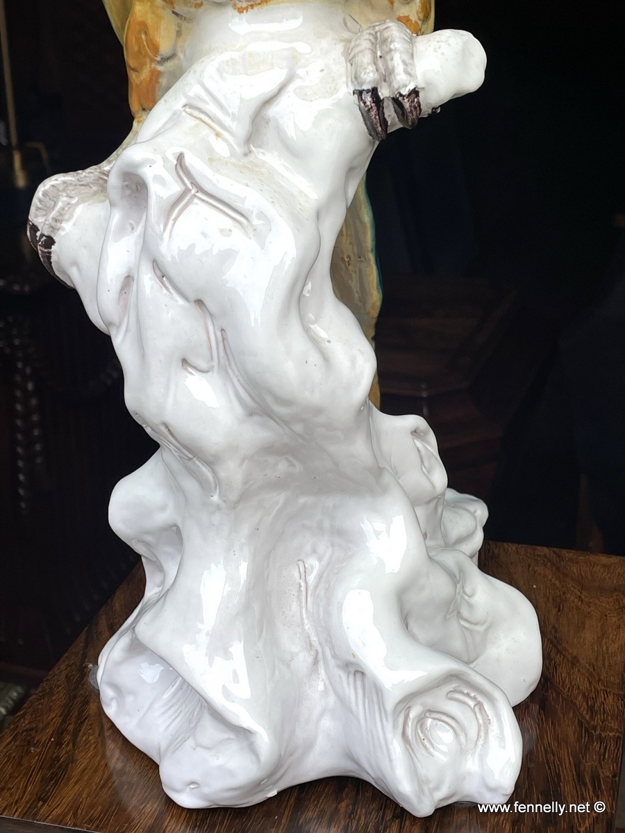 489 Sold Large Italian Majolica Hyacinth McCaw - Circa 1920 - Image 7