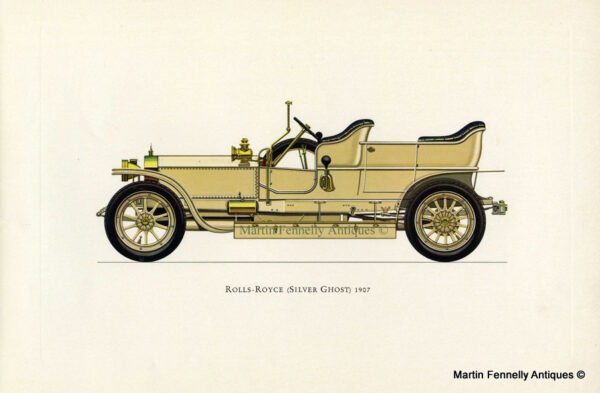 290 Set of Four Framed - Vintage English Cars from Veteran and Vintage 1964