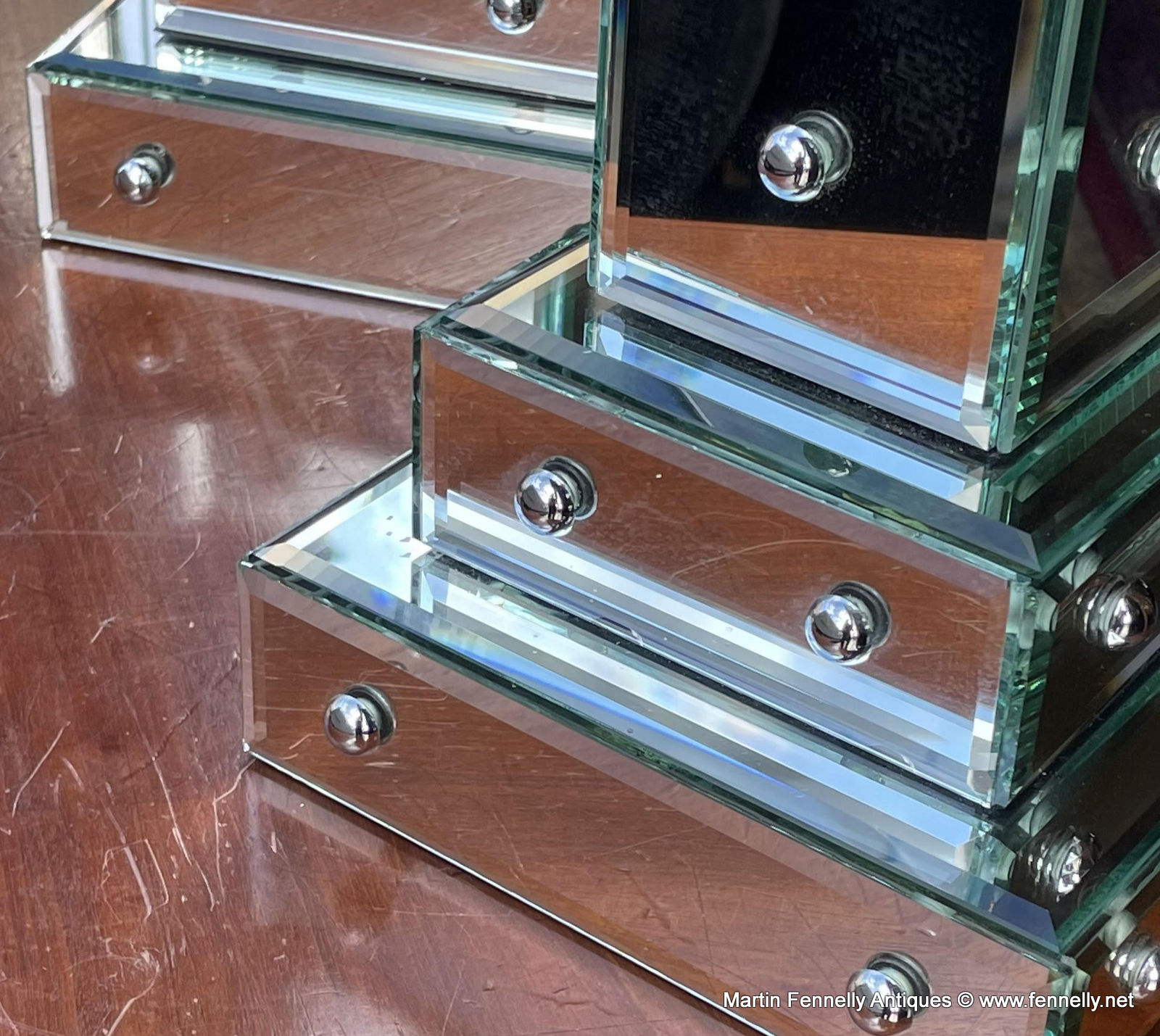 801 Stunning Pair of Large Mirror Lamps - Italian - Arte Veneziana - Image 3