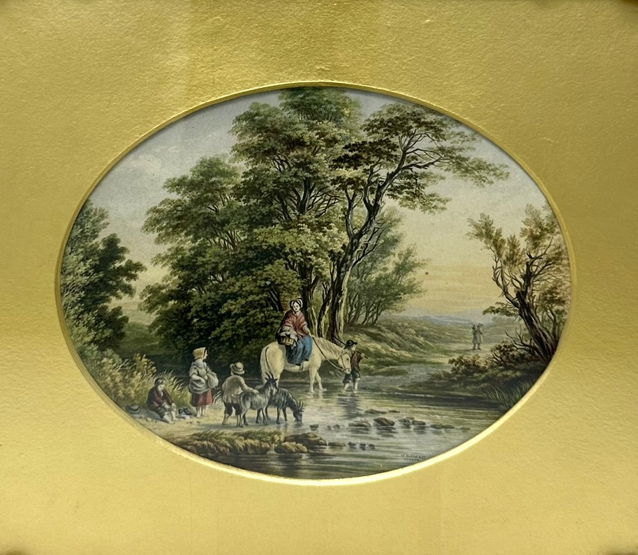 447 Sold George Morland Antique Pair Hand Colored Prints Engravings Rural Scenes Le Blond - Image 4