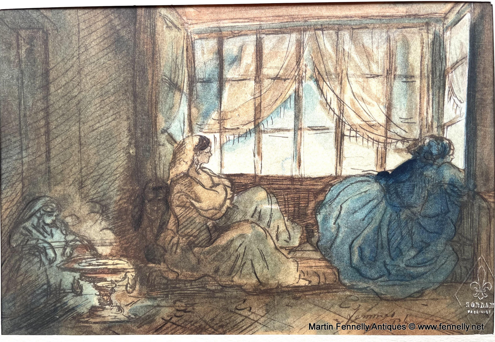 733B Sordam Reproduction of Constantin Guys Femmes De Pera 1951