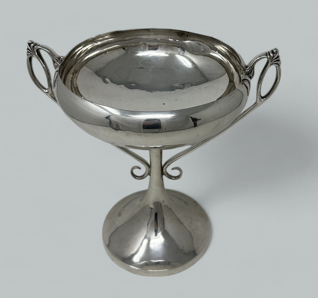 140 Antique Art Nouveau English Sterling Silver Sporting Trophy Cup Bowl Centerpiece - Image 4