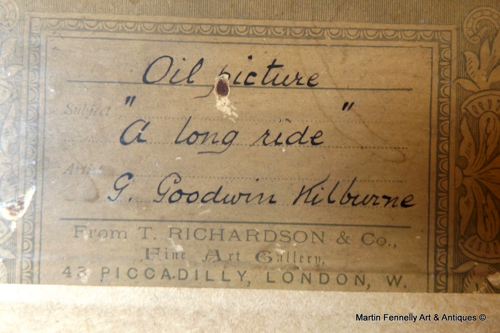 002 Sold George Goodwin Kilburne (1839-1924) - The Long Ride - Oil on Board - Image 3