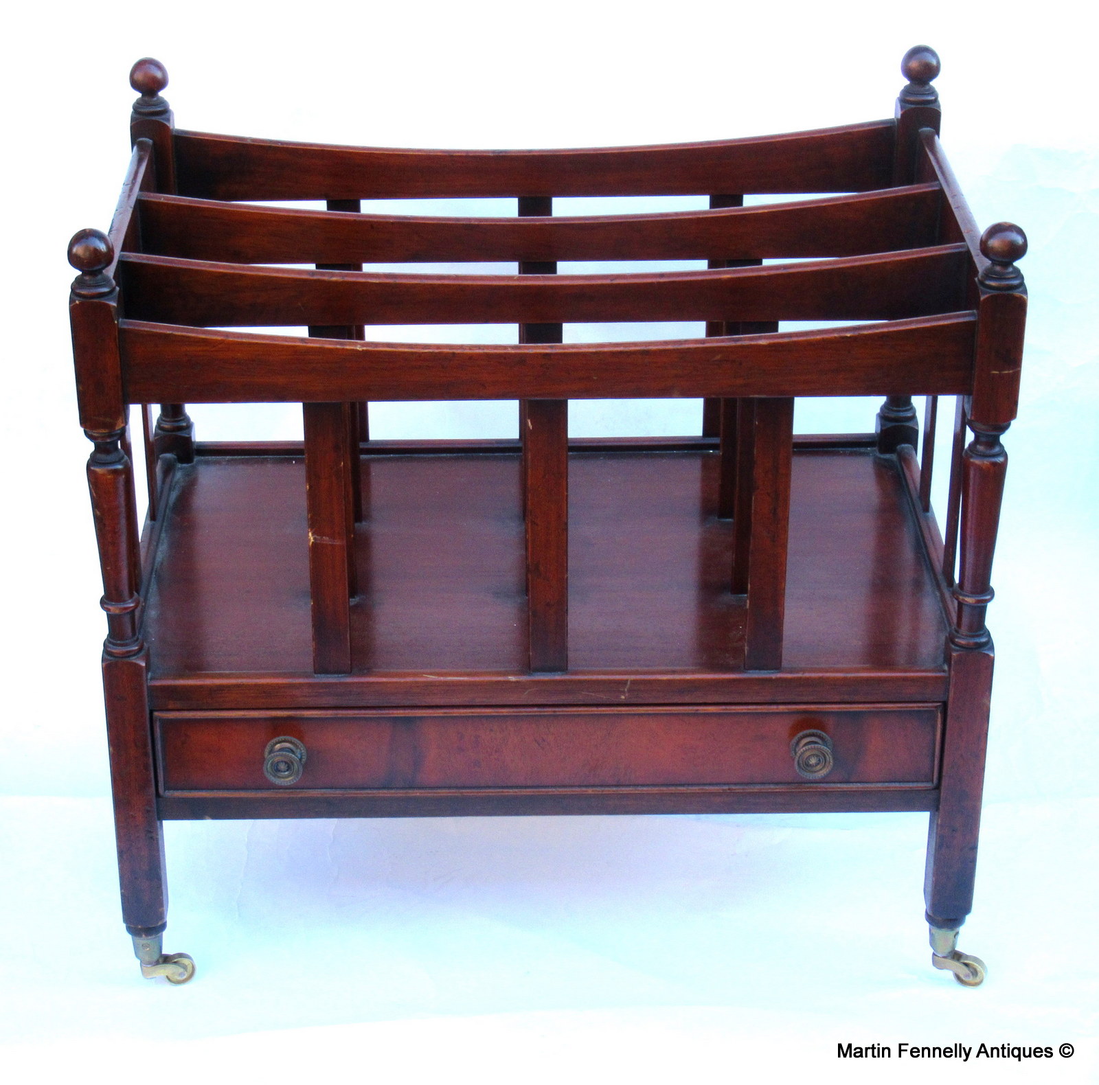 545 Sold English Edwardian Mahogany Canterbury - Circa 1900 - Image 3