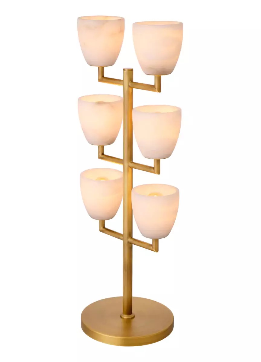 M182 Modern Design Valerius Lamp - Brass and Alabaster - Eichholtz - Image 2