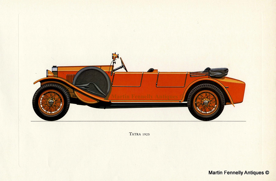 998 Set of Four Framed - Vintage Cars from Veteran and Vintage 1964 - Image 2