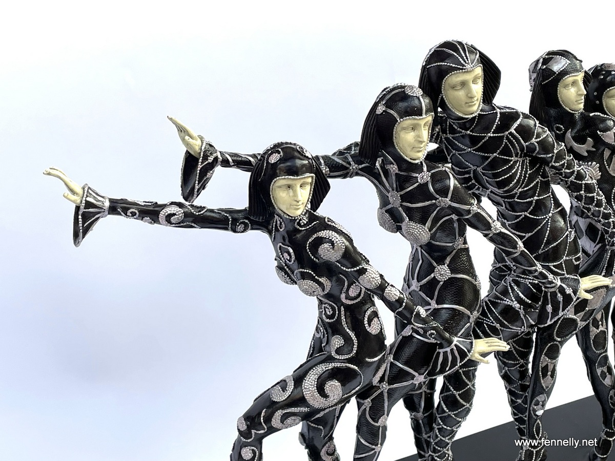 254 Sold Bronze and Marble Sculpture - 'Les Girls' - Chiparus - Art Deco - Image 5