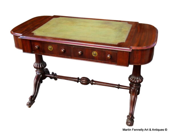 839 Sold Victorian Mahogany Desk - Circa 1890 - Rare Design