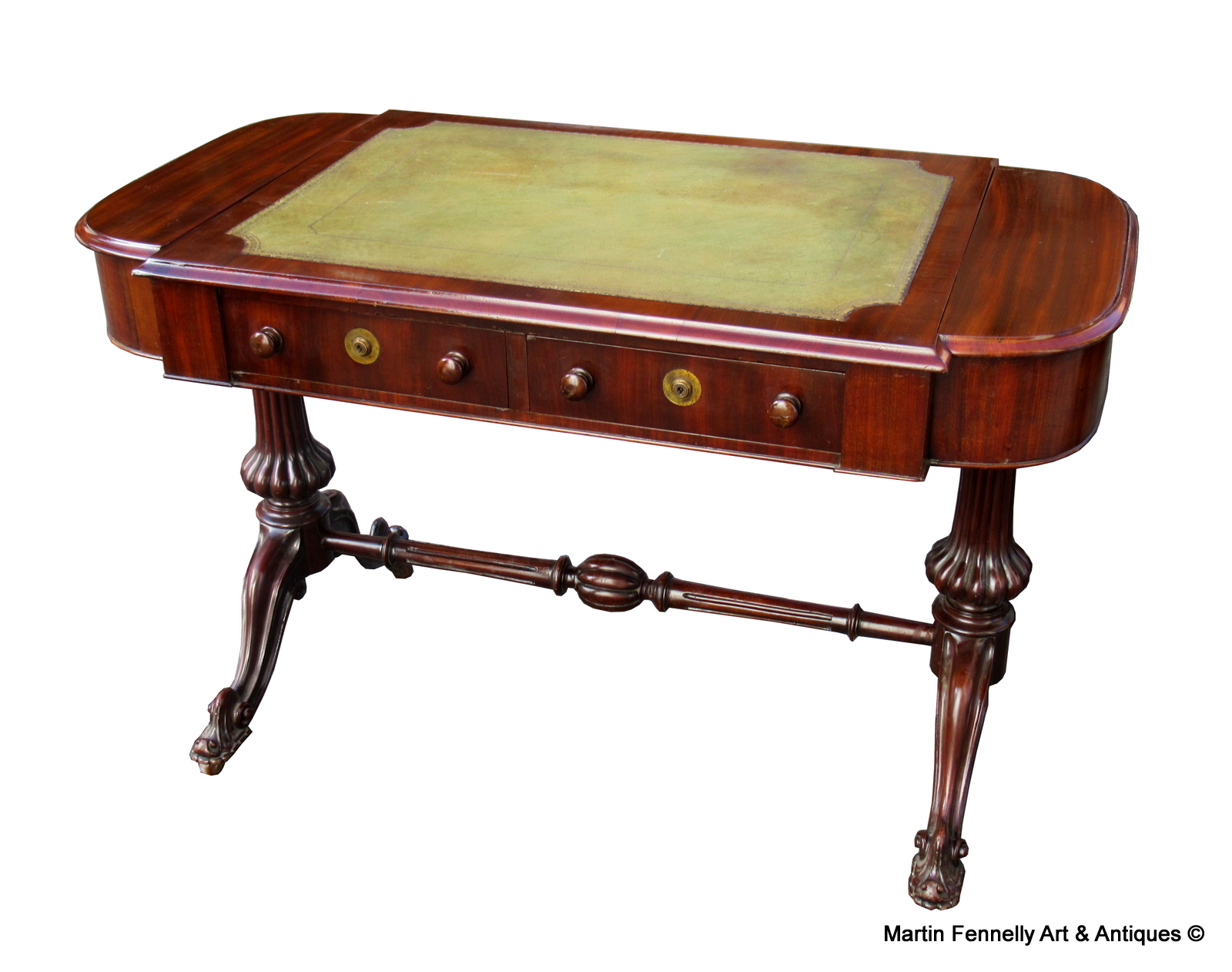 839 Sold Victorian Mahogany Desk - Circa 1890 - Rare Design