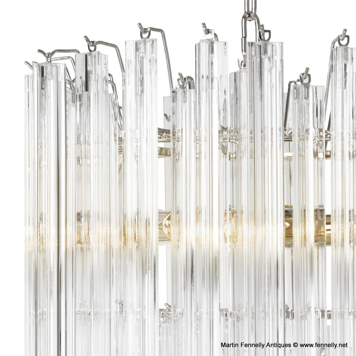 M156 Sold Salerno Chandelier - Eichholtz - Nickel - Continental Design - Image 3