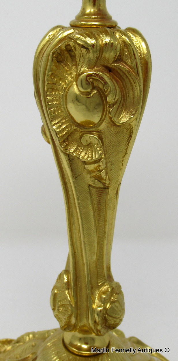 327 Sold Manner of Juste Aurèle Meissonier Stunning LARGE Pair French Ormolu Candlesticks 19th Ct - Image 5