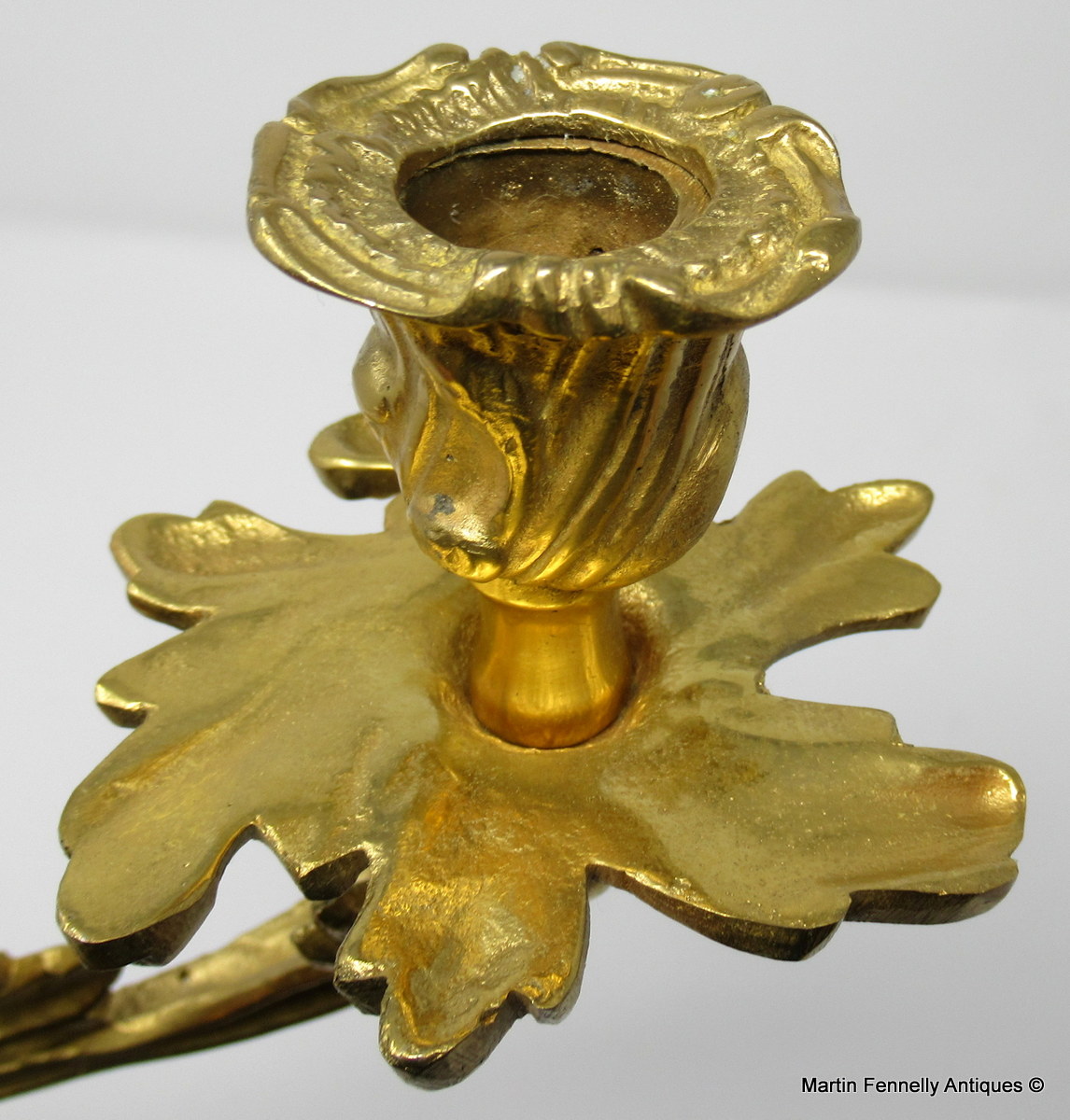 653 Sold Set Four Gilt Bronze French Rococo Wall Lights Appliques late 19thCt - Image 6