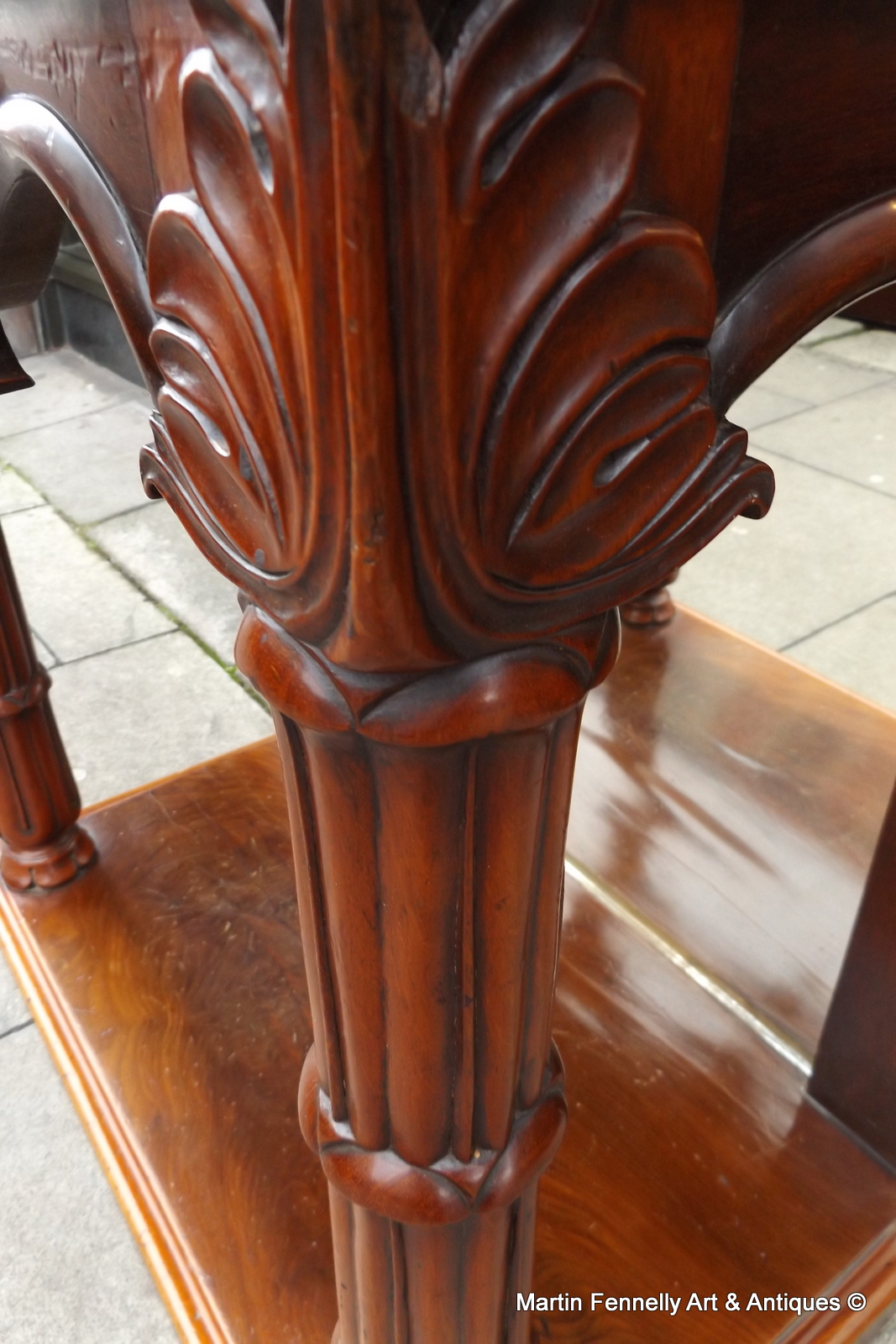 540 Sold Irish Mahogany Console Table - Circa 1860 - Victorian - Image 4