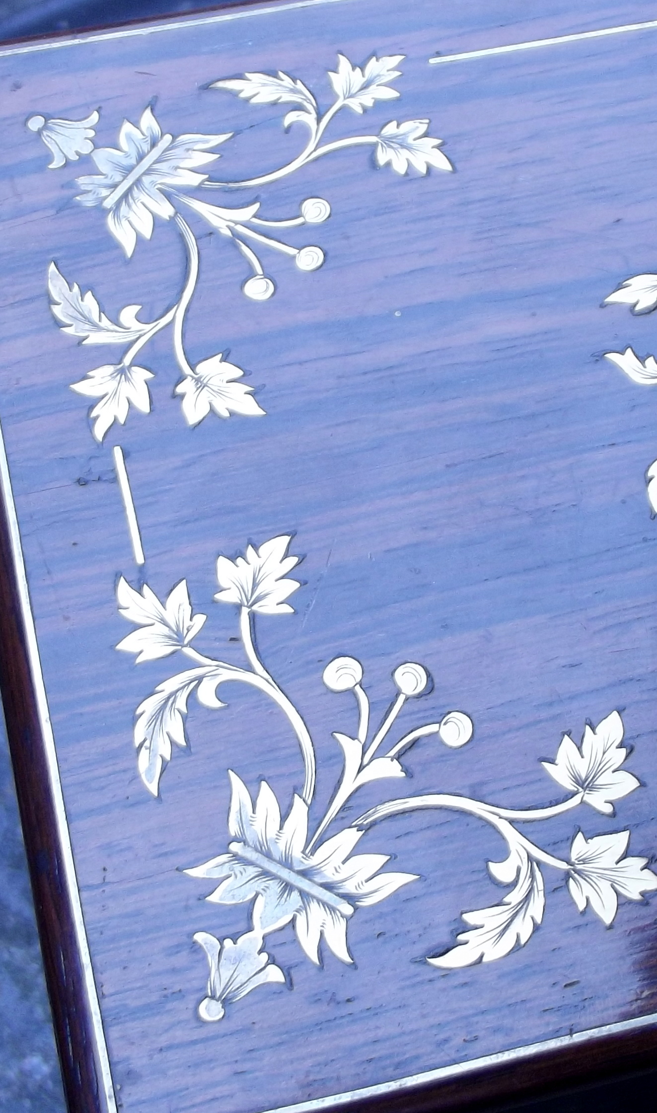 573 Sold French Rosewood Inlayed Tea Caddy - Circa 1880 - Image 3