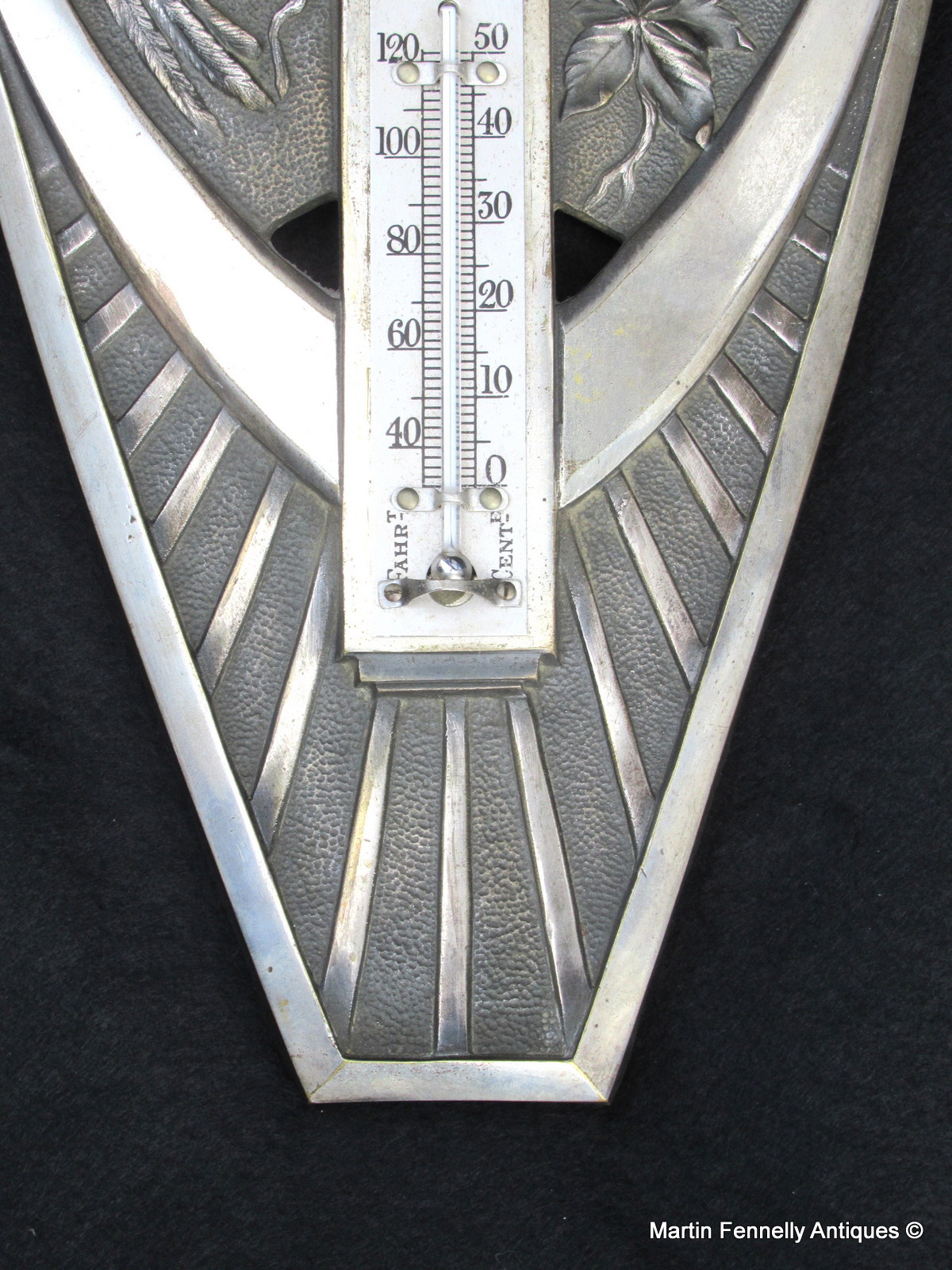 978 Rare Art Nouveau Wall Barometer - French - Circa 1905 - Image 6