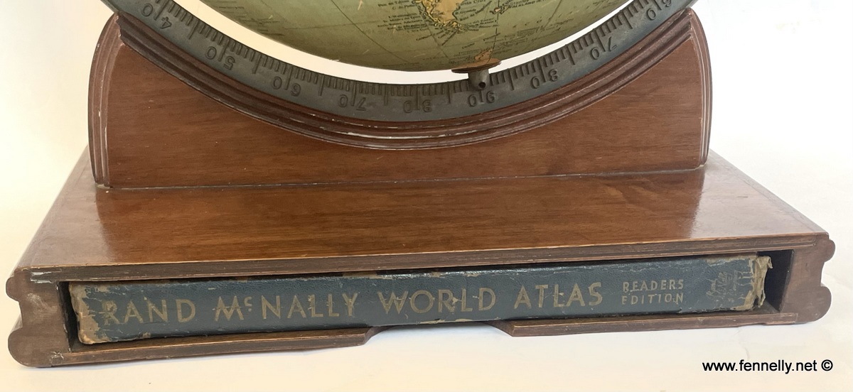 741 Sold Rare 1932 Replogle Globe, Standard Globe with Bespoke Stand and Atlas - Image 4
