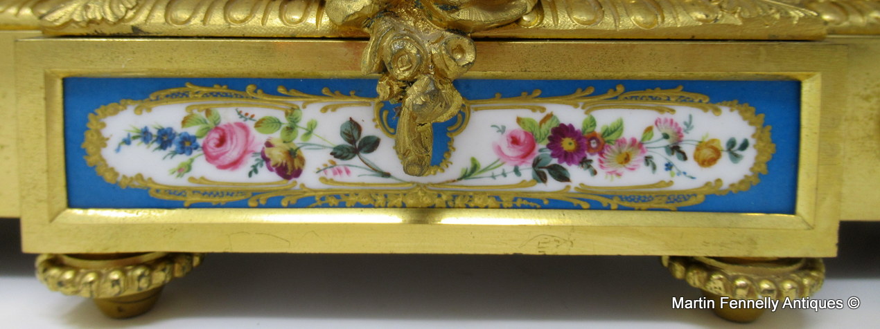 182 Sold Fine French Ormolu Sevres Porcelain Mantle Clock Joseph Silvani Paris 19thCt - Image 9