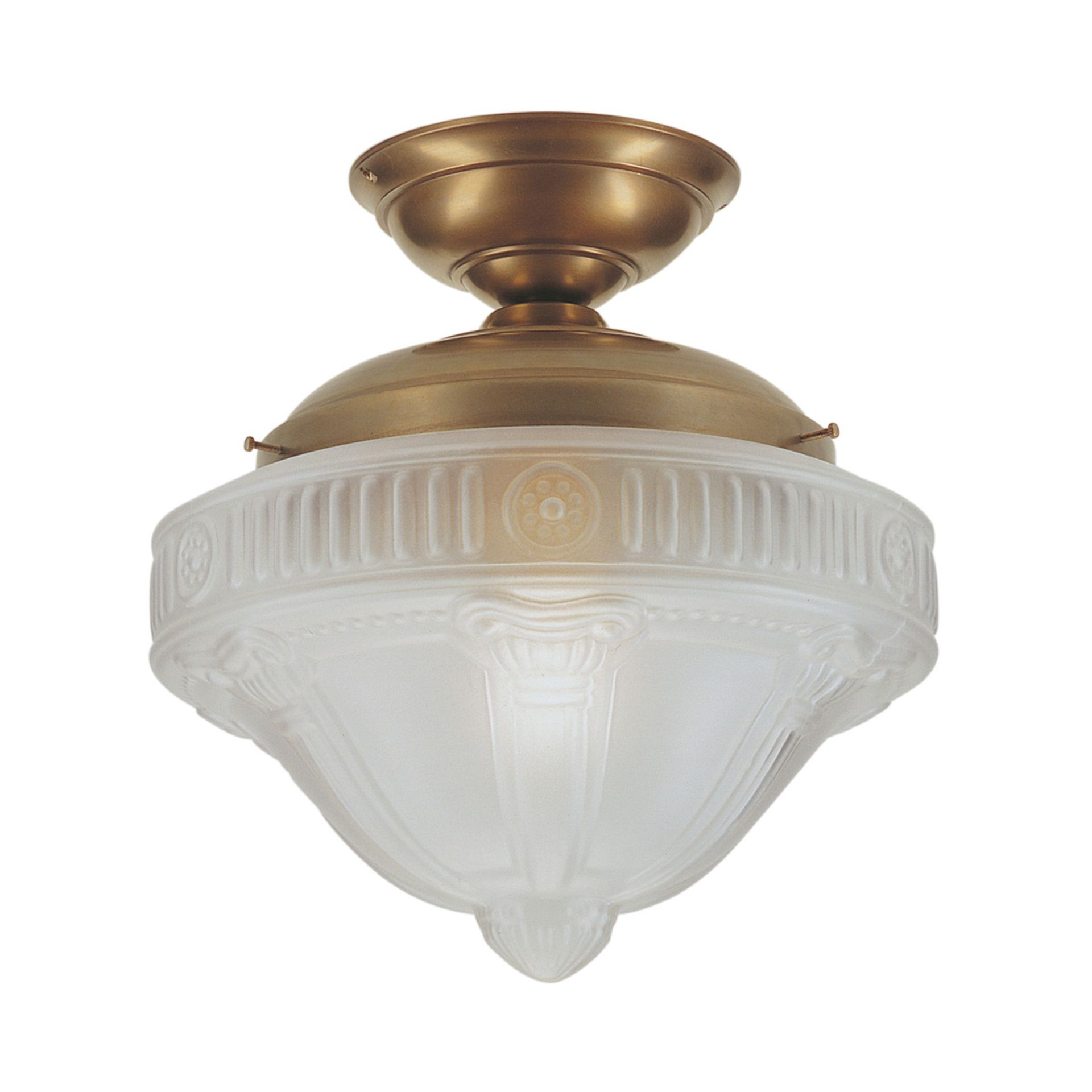 M172 Sold Pair of Brass and Cut Glass Ceiling Lights - German - Image 2