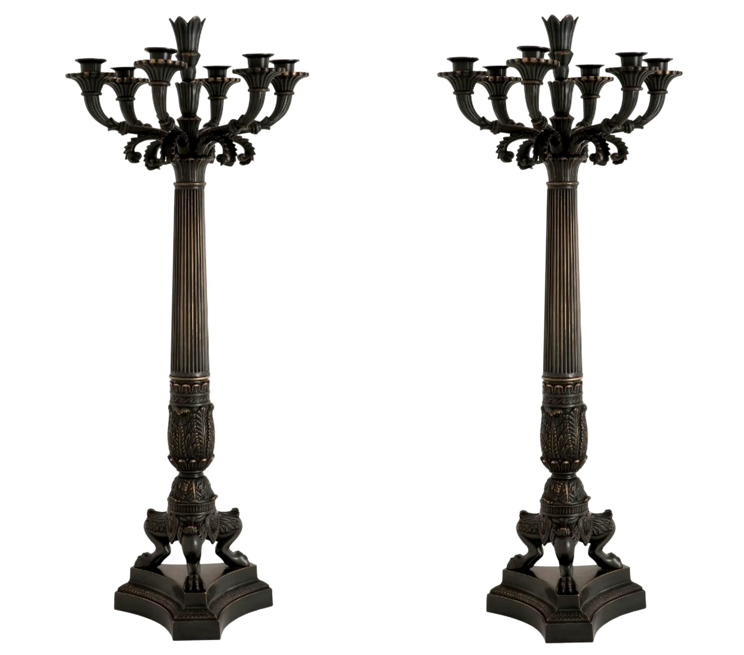 M168 Sold Pair of Large Candelabra - Dining Room Candelabra