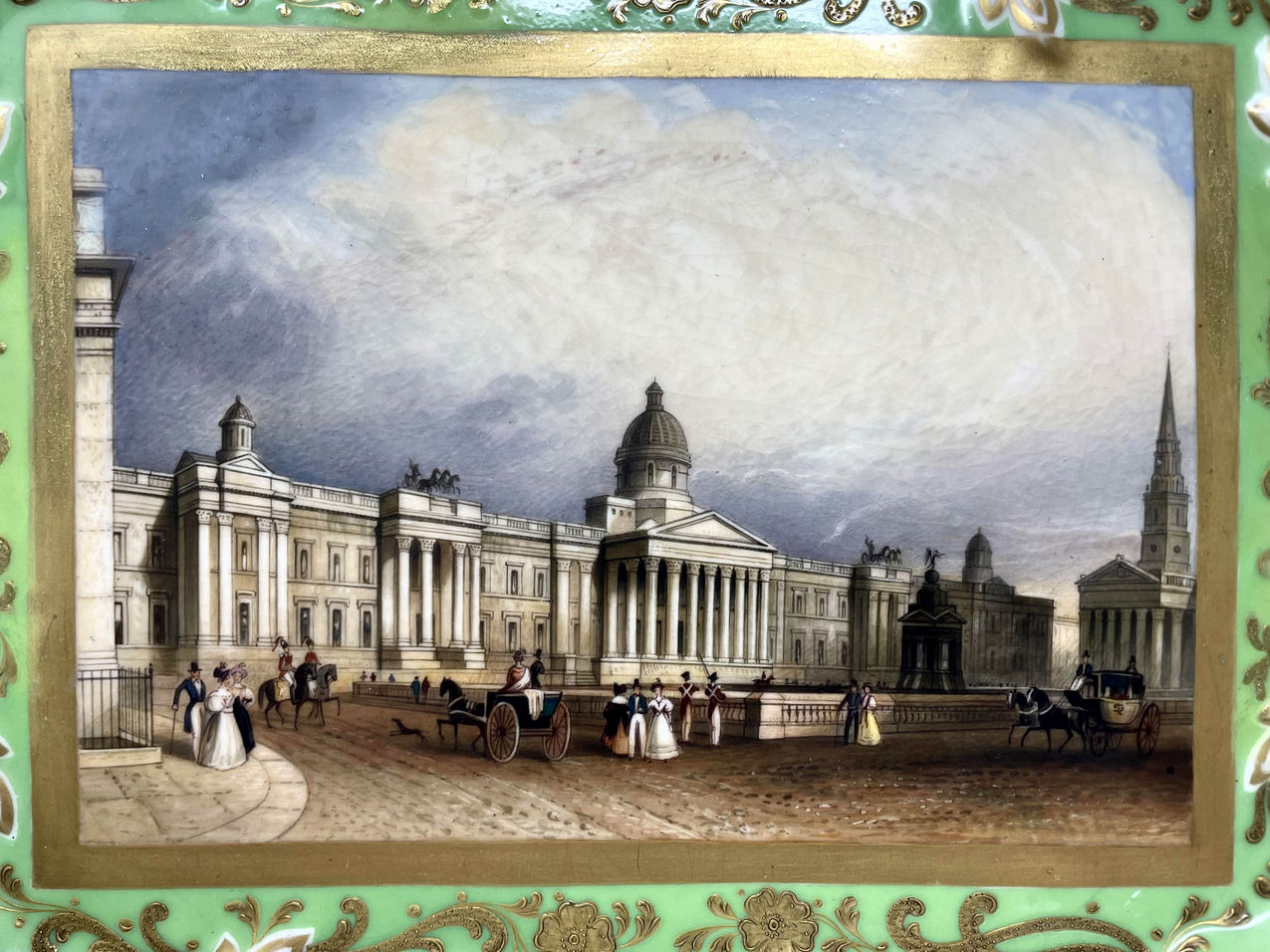 154 Antique Regency Chamberlains Worcester Plate Centerpiece National Gallery London - Image 3