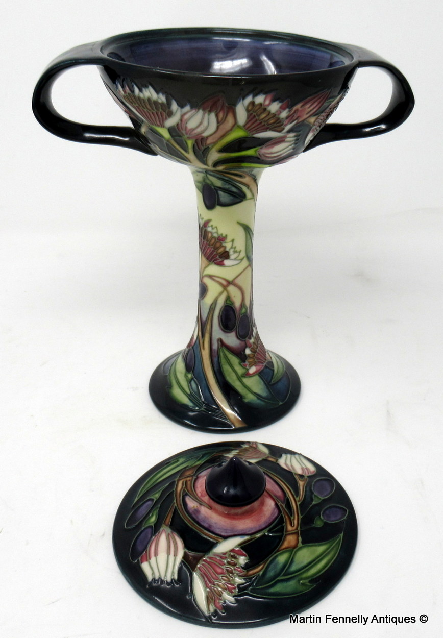 820 Sold Moorcroft Twin Handle Bonbonniere Vase Hand Decorated by Emma Bossons FRSA - Image 3